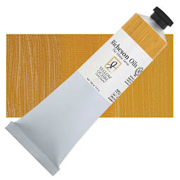 Shiva Signature Artist Oil Color - Yellow Ochre, 5 oz Tube and swatch