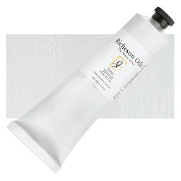 Shiva Signature Artist Oil Color - Zinc White, 150 ml Tube and swatch