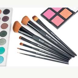 Blick Cosmetic Brushes - Blick brushes shown with makeup
