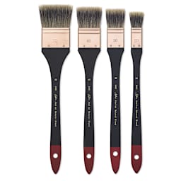 Silver Brush Atelier Badger Blend Mottler Brushes - 4 Sizes shown upright
