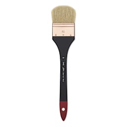 Silver Brush Atelier Hog Bristle Mottler Brushes - Single Soft Edge Brush shown upright