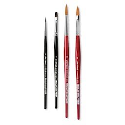 Casaneo and Cosmotop Spin Brushes Wood Box Set - 4 included brushes shown vertically