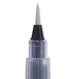 Derwent Push Button Waterbrush - Round, Fine, Short Handle (close-up of brush head)