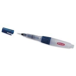 Derwent Push Button Waterbrush - Round, Medium, Short Handle (with cap off)