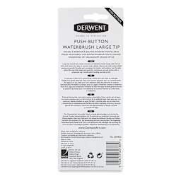 Derwent Push Button Waterbrush - Round, Large Tip, Short Handle (back of package)