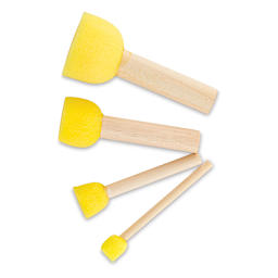 Richeson Foam Daubers - Pkg of 40 (side view to show handle length)