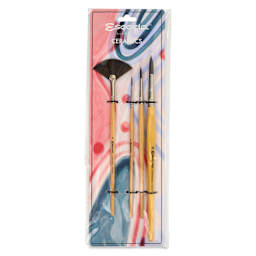 Escoda Ceramics Synthetic Brushes - Set of 4, Long Handle, front of the packaging