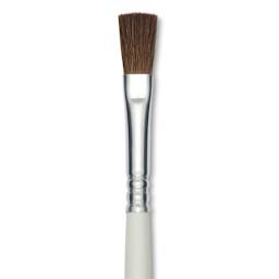 Mayco Overglaze Mother of Pearl Brush - Shader, Short Handle, Size 1/4", close-up