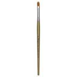 Mayco Overglaze Natural and Synthetic Blend Brush - Oval Shader Gold, Short Handle, Size 6