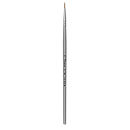 Mayco Overglaze Natural and Synthetic Blend Brush - Liner Silver, Short Handle, Size 0