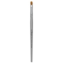 Mayco Overglaze Natural and Synthetic Blend Brush - Oval Shader Silver, Short Handle, Size 6