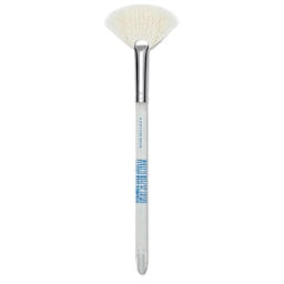 Mayco Reflections White Synthetic and Natural Blend Brush - Soft Fan, Short Handle, Size 8