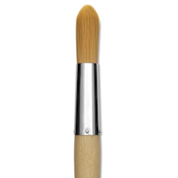Silver Brush Silver Jumbo Golden Synthetic Brush - Round, Mid-Handle, Size 40, close-up