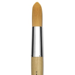 Silver Brush Silver Jumbo Golden Synthetic Brush - Round, Mid-Handle, Size 50, close-up