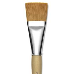 Silver Brush Silver Jumbo Golden Synthetic Brush - Flat, Mid-Handle, Size 30, close-up