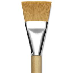 Silver Brush Silver Jumbo Golden Synthetic Brush - Flat, Mid-Handle, Size 40, close-up