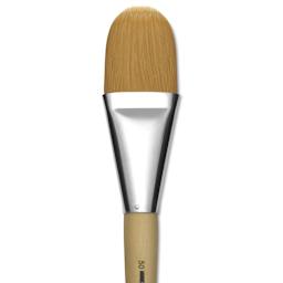 Silver Brush Silver Jumbo Golden Synthetic Brush - Filbert, Mid-Handle, Size 50, close-up