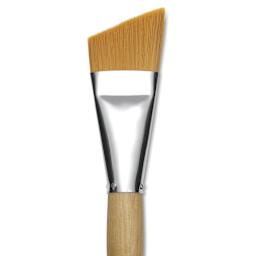 Silver Brush Silver Jumbo Golden Synthetic Brush - Angle, Mid-Handle, Size 30, close-up