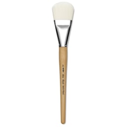 Silver Brush Silver Jumbo Stiff White Synthetic Brush - Filbert, Mid-Handle, Size 40