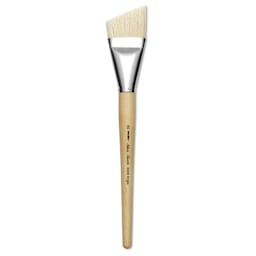 Silver Brush Silver Jumbo White Hog Bristle Brush - Angle, Mid-Handle, Size 40