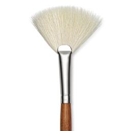 Amaco Fitch Glaze Fan Brush - Short Handle, Size 6, close-up