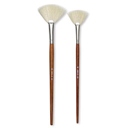 Amaco Fitch Glaze Fan Brushes, laid out