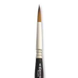 Escoda Prado Tame Synthetic Travel Brush - Round, Size 8, close-up