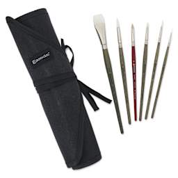 Escoda Signature Ali Cavanaugh Synthetic Brushes - Assorted, Set of 6, case and brushes