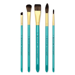 Royal & Langnickel Menta Synthetic Squirrel Ceramic Brush Set - Set of 5