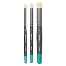 Vallejo Natural White Goat Hair Brushes - Set of 3