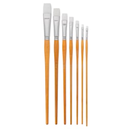 Utrecht Series 300 White Taklon Brushes - Bright, assorted sizes sold individually 