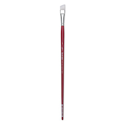 Silver Brush Art Sherpa White Synthetic Brush- Angle, Size 1/2'', Long Handle