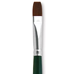 Silver Brush Ruby Satin Synthetic Brush - Bright, Size 12, Short Handle close-up