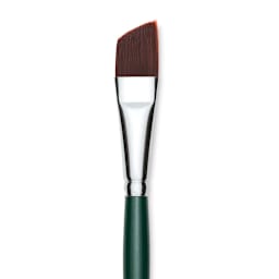 Silver Brush Ruby Satin Synthetic Brush - Angular, Size 5/8", Short Handle close-up