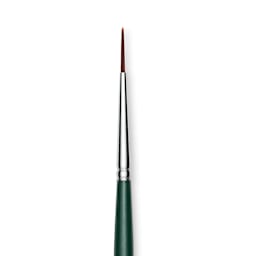 Silver Brush Ruby Satin Synthetic Brush - Monogram Liner, Size 0, Short Handle close-up