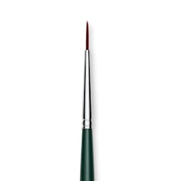 Silver Brush Ruby Satin Synthetic Brush - Monogram Liner, Size 2/0, Short Handle close-up