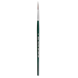 Silver Brush Ruby Satin Synthetic Brush - Script Liner, Size 2, Short Handle