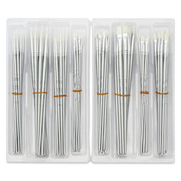 Liquitex Basics Synthetic Brushes - Class Pack of 96 (Back of package)