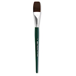 Silver Brush Ruby Satin Synthetic Brush - Stroke, Size 1", Short Handle
