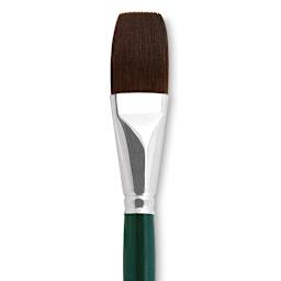 Silver Brush Ruby Satin Synthetic Brush - Stroke, Size 1", Short Handle close-up