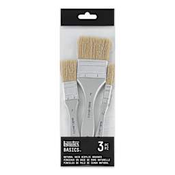 Liquitex Basics Large Scale Natural Brushes - Set of 3 (front)