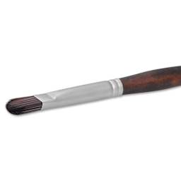 Raphaël Textura Brush - D-Brush, Size 12, Long Handle front view of flat side