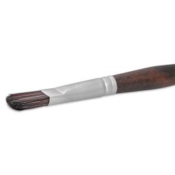 Raphaël Textura Brush - D-Brush, Size 16, Long Handle front view of flat side