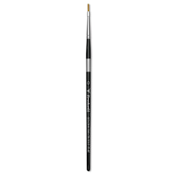 Trekell Synthetic Gold Taklon Brush - Flat, Short Handle, Size 0