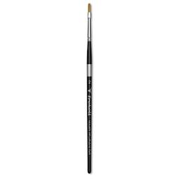 Trekell Synthetic Gold Taklon Brush - Flat, Short Handle, Size 2