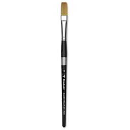 Trekell Synthetic Gold Taklon Brush - Flat, Short Handle, Size 12