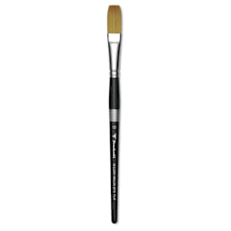 Trekell Synthetic Gold Taklon Brush - Flat, Short Handle, Size 16