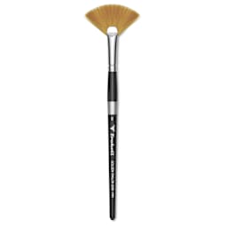 Trekell Synthetic Gold Taklon Brush - Fan, Short Handle, Size 6