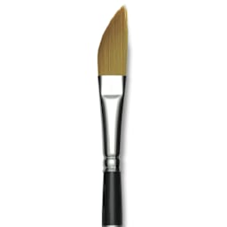 Trekell Synthetic Gold Taklon Brush - Dagger, Short Handle, Size 1/2", close-up