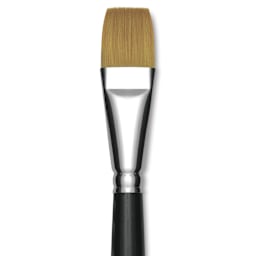 Trekell Synthetic Gold Taklon Brush - Wash, Short Handle, Size 3/4", close-up